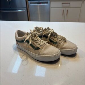Vans old skool twill shoe sneaker Green Stripe